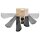 Griffe Velo Ergogel D3, Paar 135/92 mm, schwarz/grau, Messingschlager, 410451