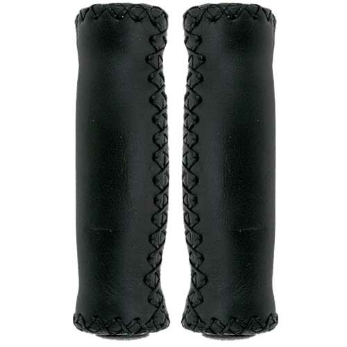 Griffe Velo Kork, Paar 125/125 mm, schwarz/braun, Messingschlager, 410365