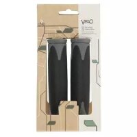 Griffe Velo D2 , Paar 130/130 mm, schwarz/grau, Messingschlager, 410360