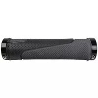 Griffe VELO MTB D3, Paar 130/130 mm, schwarz/grau , Messingschlager, 410350