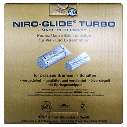 Brems-Innenzug TURBO, 50 Stück in Box, Walzennippel,  Ø = 1,6 mm, L = 1800 mm, Fasi, 104010021