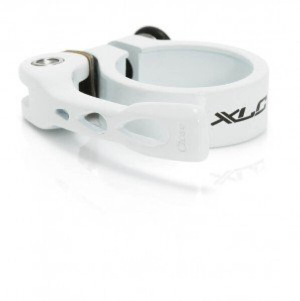 XLC Sattelstütz-Klemmring PC-L03 Alu 31,8 mm weiß mit Schnellspanner