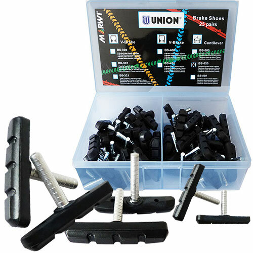 Bremsschuh Union, Cantilever, symm, schwarz, 70 mm, 25 Paar in Karton, Marwi, 431520