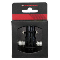 Bremsschuh Promax, V-Brake schraub, asymm, schwarz, 70 mm, 1 Paar, für Alufelge, Messingschlager, 361768