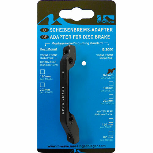 Adapter von IS 160mm vorne, auf PM 160mm vorne, Messingschlager, 360621