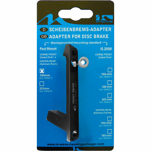 Adapter vom PM 160mm vorne, auf PM 180mm vorne, Messingschlager, 360627
