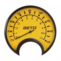 Standpumpe Stahl m. Manometer, bis 11bar, gelb-schwarz,...
