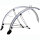 Schutzbleche 26" Kunststoff, silber, B = 60 mm, mit Streben, Messingschlager, 386107