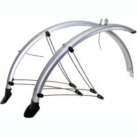 Schutzbleche 28" Kunsttoff, silber, B = 45 mm, mit...