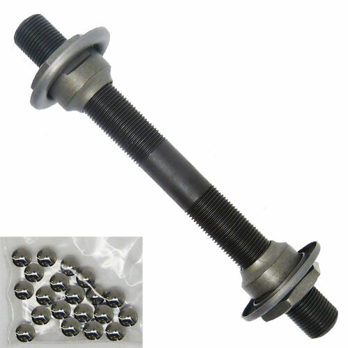 Vorderradachse 9,5mm  L=130mm, mit Kugeln + Staubdeckel, Point, 30011800