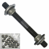 Vorderradachse 9,5mm  L=130mm, mit Kugeln + Staubdeckel,...