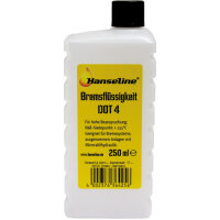 Bremsflüssigkeit DOT 4, Flache 250ml, Hanseline, 306425