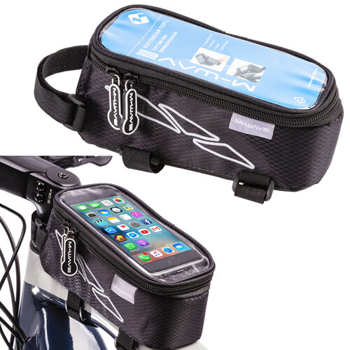 Oberrohrtasche Rotterdam Top XL , M-Wave, für Smartphone, schwarz, Messingschlager, 122372