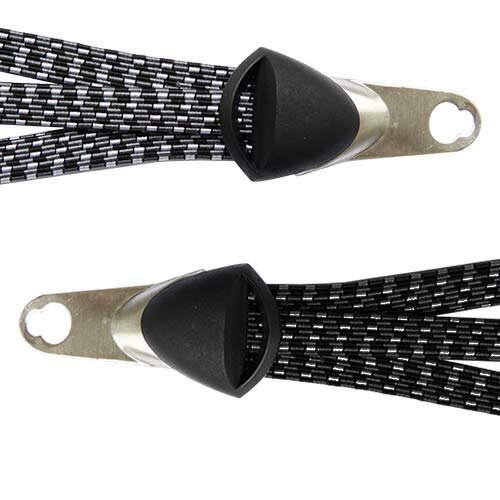 Gepäckgurt BIBIA Trio flach, Niroösen, schwarz/grau, Widek, 151062