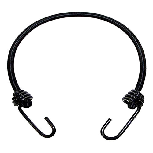 Gepäckgurt 60 cm  Ø 10 mm, 2 Haken, schwarz, Messingschlager, 780161