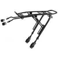 Gepäckträger ONE-4-ALL, schwarz, Aluminium, verstellbar 20-29", Messingschlager, 440174
