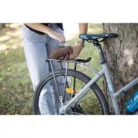 Gepäckträger 2-Bein, schwarz, Aluminium, verstellbar 24-28", unmontiert, Messingschlager, 440158