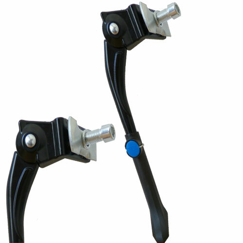 Seitenstütze Alu , 16"-20" einstellbar, schwarz, Messingschlager, 430712