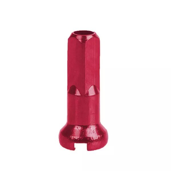 Nippel 2,00 Aluminium rot, Länge 14,0mm, Messingschlager, 280166