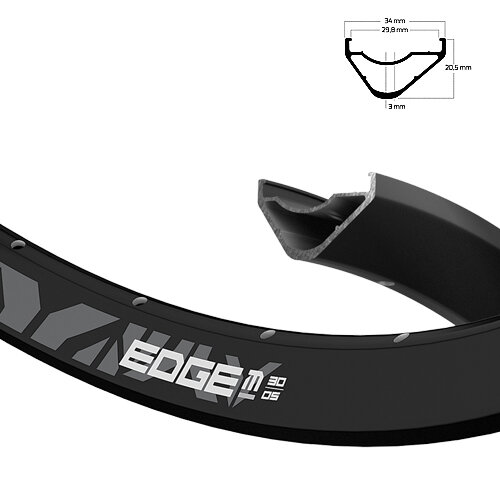 Felge Edge M 30 OS 622-30 Disc, schwarz, 32Loch, VL=6.5, Ryde, 7AQ62255CF040RY