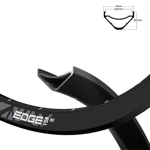 Felge Edge M 30 622-30 Disc, schwarz, 32Loch, VL=6.5, Ryde, 7AR62255CF040RY