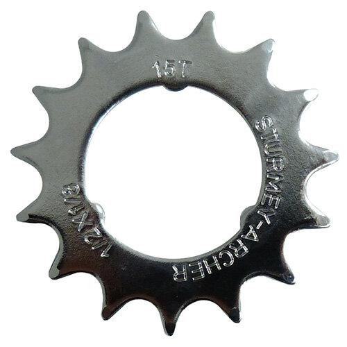 Steckkranz 15 Zähne, 1/2"x1/8" flach, SunRace, HSL850