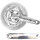 Kurbelsatz 3fach 170 mm, M-Wave, silber, 48-38-26, Schutzscheibe, Messingschlager, 351240