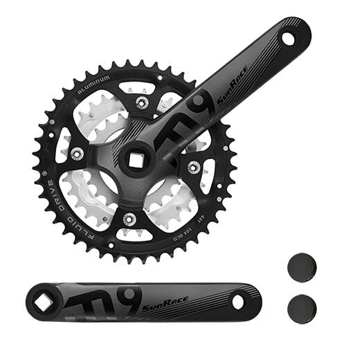 Kurbelsatz FCM914 44-32-22 Zähne, 175 mm, Aluminium, schwarz, SunRace, FCM914-BOX