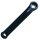Kurbel, links 170 mm, Stahl plastifiziert, schwarz, Messingschlager, 352663