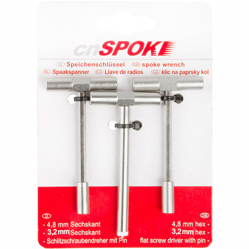 Nippelspanner Set, Steckschlüssel 3,2+4,8+Schlitz, Messingschlager, 880342