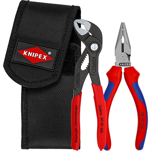 Mini Zangenset, Knipex, mit Werkzeuggürteltasche, Knipex, 00 20 72 V06