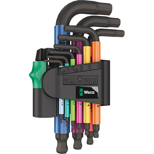 950/9 Hex-Plus Multicolour 2 Winkelschlüsselsatz, Wera, metrisch, 9-teilig, Wera, 05133164001