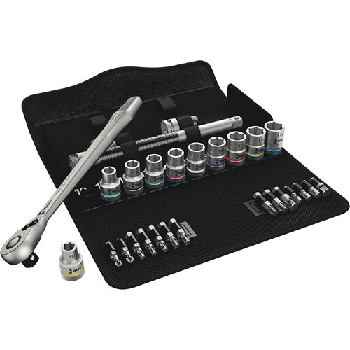 8100 SC 8 Zyklop Metal-Knarrensatz, Wera, 1/2" Vierkant, metrisch, 28-teilig, Wera, 05004078001