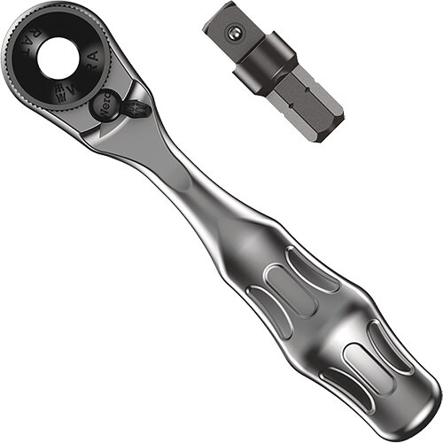 8001 A Zyklop Mini 1 Bit-Ratsche 1/4", Wera, 1/4" Vierkant, 2-teilig, Wera, 05073230001