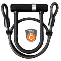 Bügelschloss Newton Mini Pro + Kabel, 14 cm,...