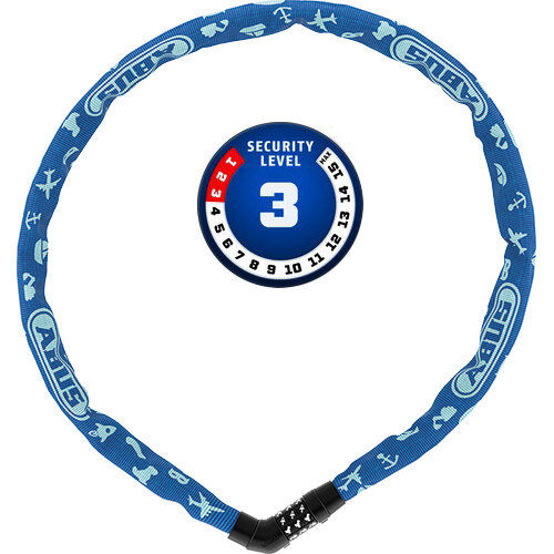 Kette 4804C Symbols, L = 75 cm, Ø = 4 mm, blau, Abus, 86809