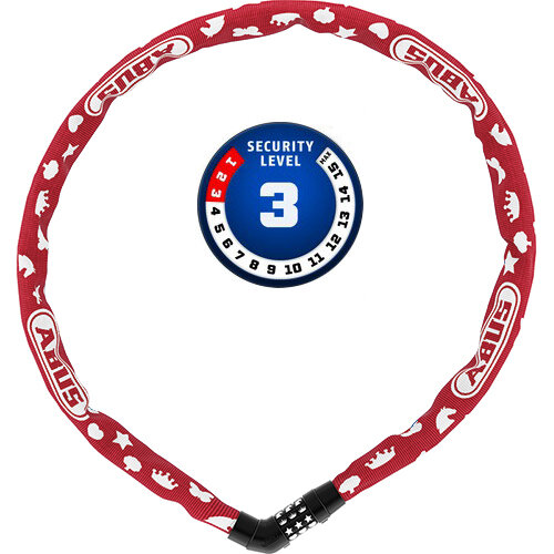 Kette 4804C Symbols, L = 75 cm, Ø = 4 mm, rot, Abus, 87499