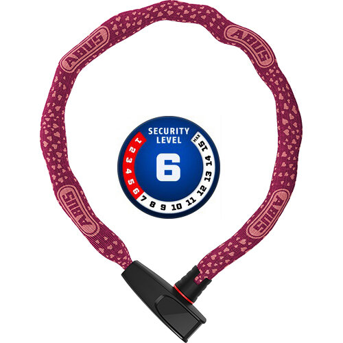 Catena 6806 color, L = 75 cm, Ø = 6 mm, cherry heart, Abus, 87776