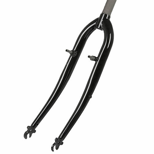 Gabel 28" Gewinde schwarz, Ø 22,2, Schaft 240mm/Gew 100mm, Messingschlager, 392852