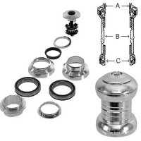 Steuersatz 1" Ahead Alu, silber cartrige, Ko=26,4,...