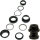Steuersatz 1 1/8" Gewinde, Stahl schwarz, 2fach gedichtet, Messingschlager, 390508