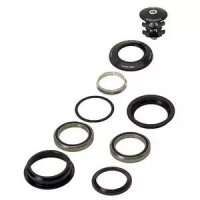 Steuersatz 1 1/8" Ahead Neco, semi-integrated schwarz, Messingschlager, 390319