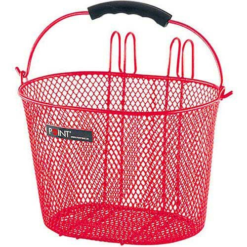 Kinderkorb für Lenker, engmaschig, rot, Point, 05107600