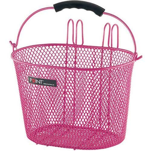 Kinderkorb für Lenker, engmaschig, rosa, Point, 05107700