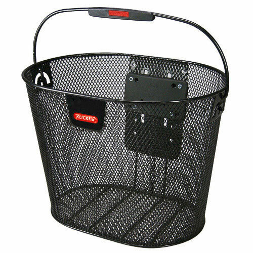Vorderradkorb Oval Plus, engmaschig, schwarz, Asista, 0385KLIK