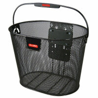 Vorderradkorb Oval Plus, engmaschig, schwarz, Asista,...