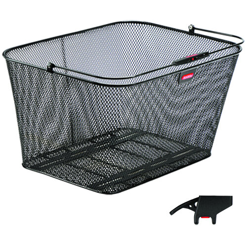 Fahrradkorb City Korb Cargo, engmaschig, schwarz, mit KorbKlip, Asista, 0313K