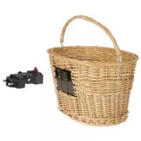 M-Wave BA-FW Clip Stem Weidenkorb , Rattanlook, braun, Messingschlager, 431570
