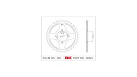 RK Kettenrad "6868" 530, Stahl, silber 39...