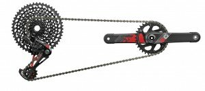 schaltgruppenset sram x01 eagle dub 175 12-f,rot,dm,32 z.x-sync,kette126xg-1295